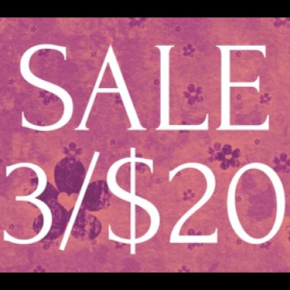 3/$20 bundles!!